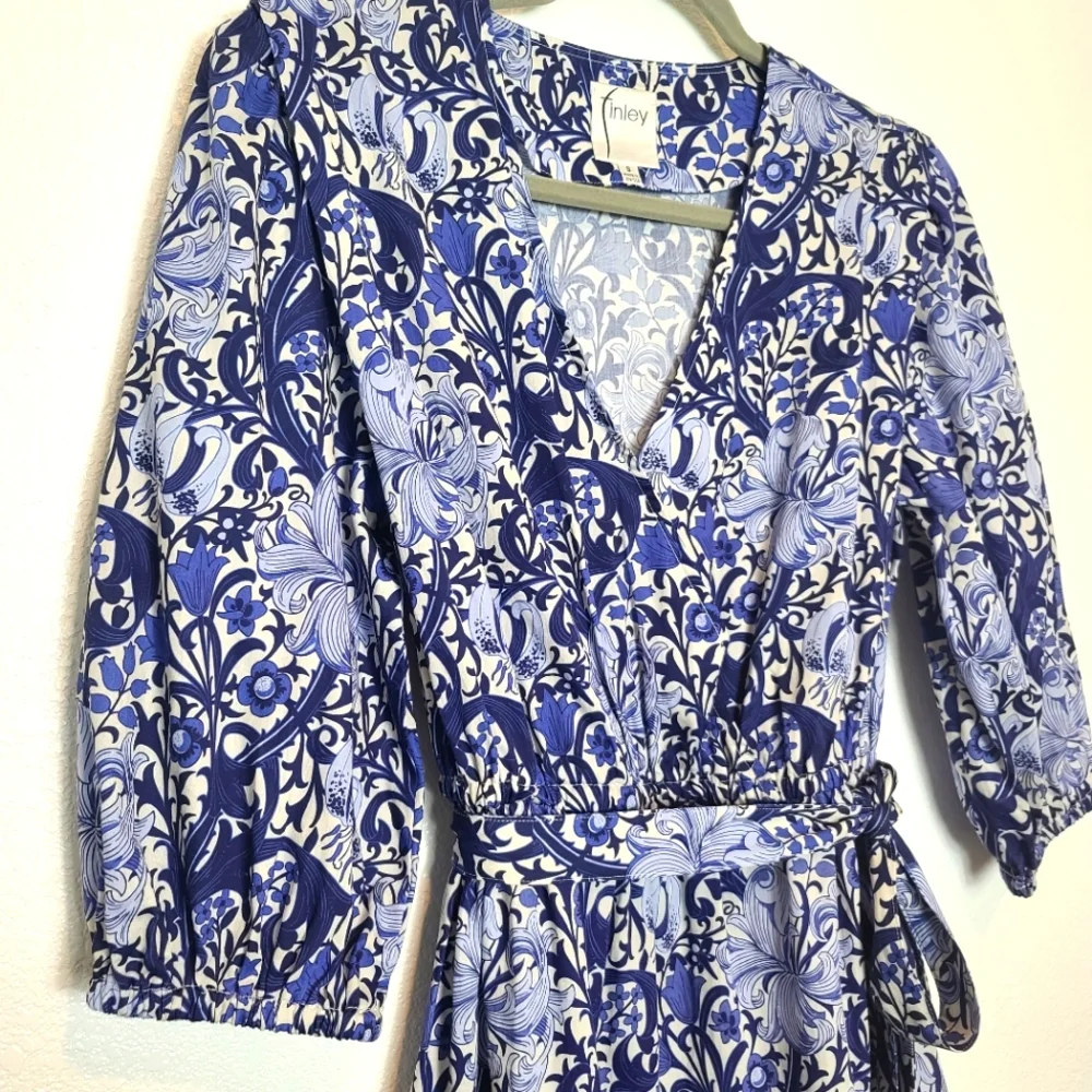 FINLEY Aerin Floral Maxi Dress In Blue Iris Size Small - Picture 9 of 11